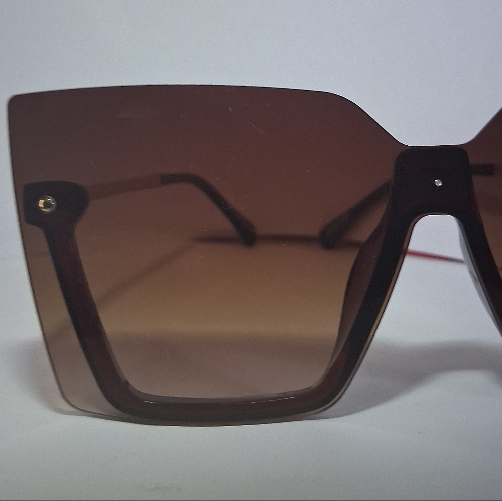 Women's Rimless Oversized Retro Vintage Sunglasses - image 3